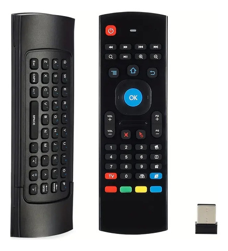 Control Remoto Inalámbrico Usb Con Teclado Para Tv Box Pc