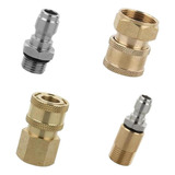 4pcs Kit De Conector Rápido Hembra-macho De Latón 1/4-inch