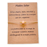 Pulsera Piedra Solar Sunstone Natural Original Chakras Hilo