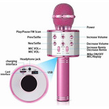 Microfone Karaoke Alto-falante Bluetooth Para Crianças