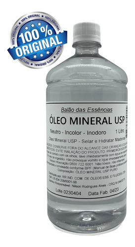 Óleo Mineral Usp 1 Litro Hidratar Selar Madeira Tabua (puro)