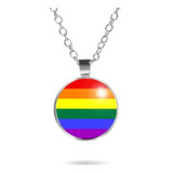 Colar Bandeira Do Orgulho Gay Pride Cores Do Arco Íris Lgbt 