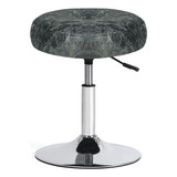 Adeco Modern Round Black Marble Stool Chair Para Sala De Maq