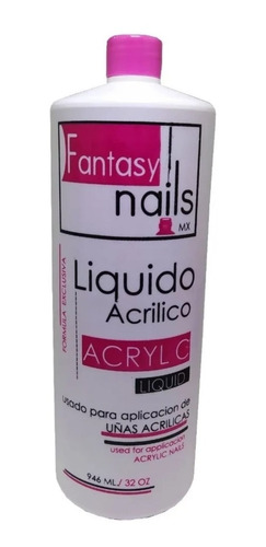 Líquido Acrílico (monómero) Fantasy Nails 32 Oz+1 Decoración