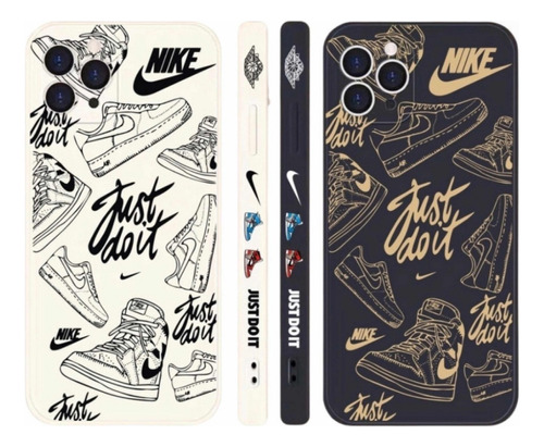 Funda Para iPhone 11 12 13 14 15 Pro Max Silicon Nike