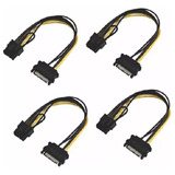 4 Cable Sata Macho A 8 Pines Macho Para Tarjeta De Video Pci