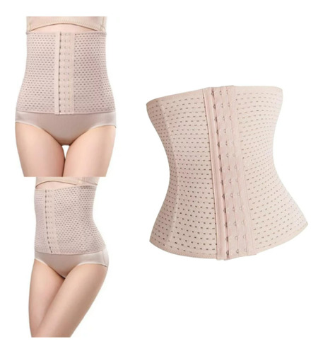 Faja Reductora Cintura Y Abdomen Corset Beige Talle Xl