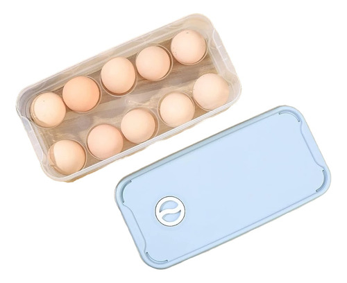 Porta Huevos Bandeja Caja Huevera Con Tapa Plastica Cocina