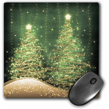 Mouse Pad Dibujo Arboles De Navidad Verde 8 X 8 Pulgadas