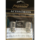 Prendedor Partitura Clipets Microfone Ppt086 Metal Paganini