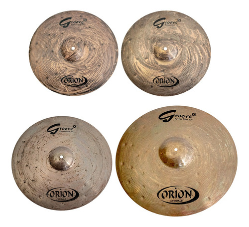 Kit De Pratos Orion Groove X Gx01 Com Crash 16, Chimbal 14