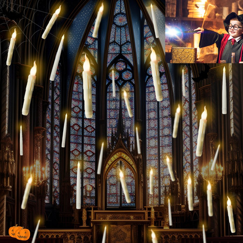 12 Velas Flotantes Led De Harry Potter Con Mando A Distancia