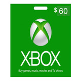 Microsoft Gift Card $60 Dólares - Cartão Xbox 360 E Xbox One