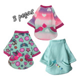 Roupa De Cachorros Inverno Kit 3 Blusas Soft Frio Pet