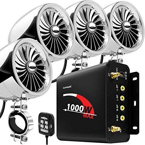 Amplificador Gohawk Tj4-q 1000w De 4 Canales, 4 Waterpr De R