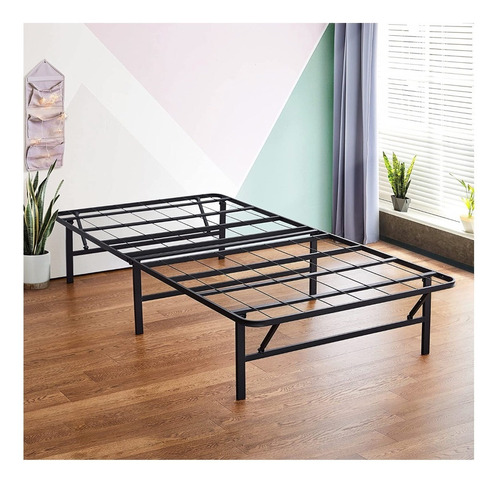 Base Metal Cama Soporte Recamara Plegable Resiste Individual