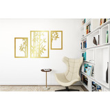 Panel Decorativo Triptico Bambú Para Pared Art7909