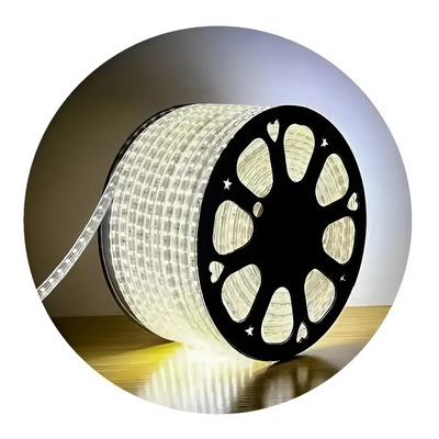 Mangueira Fita Led 5050 Chata 30mts + 1 Plug Ip65 Externo Luz Branco Frio ( 220v )