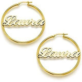 Custom Name Earring For Women Personalized 18k Gold Plat Rsm