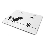 Mousepad Dino Offline Cor Branco Desenho Impresso Dinassauro