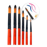 Set Pinceles Artísticos Maquillaje Redondos Artist Brush X6