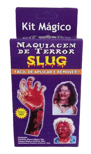 Kit De Maquiagem De Terror Slug Validade 11/2024