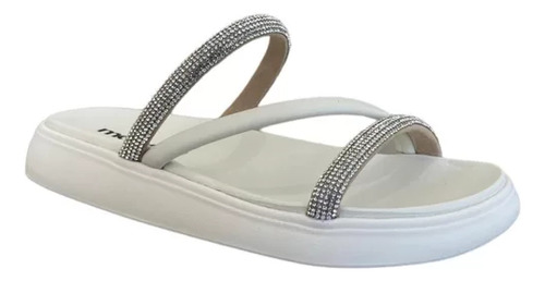 Sandália Feminina Moleca 75840 Creme