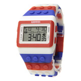 Reloj De Lego Bloques Pulsera Multifuncional Alarma 