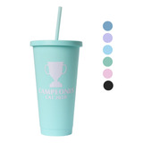 10 Vaso Extra C/ Sorbete Tapa Personalizadas Logo Souvenir