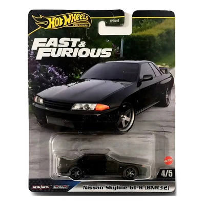 Hot Wheels Premium Fast & Furious Nissan Skyline Gt-r Bnr32 Color Negro | Meses sin interés