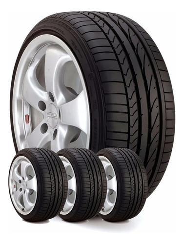 Kit 4u 225/45 R17 Potenza Re050 A I I Run Flat Rft