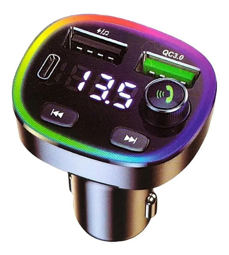 Receptor Transmissor Veicular Bluetooth Fm Mp3 Usb Pendrive