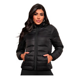 Bobojaco Feminino Puffer Jaqueta Moda Outono Inverno Preto