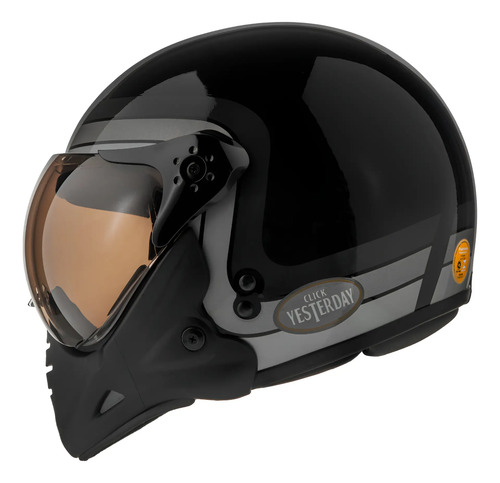 Capacete Moto Peels F21 Click Yesterday Custom Old School