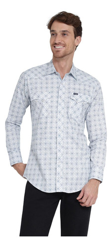 Camisa Vaquera Hombre Wrangler Slim Fit Manga Larga 403