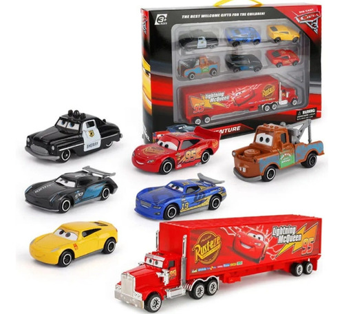 Miniatura Disney Cars Pixar Carreta Caminhão Mack Mcquenn 95