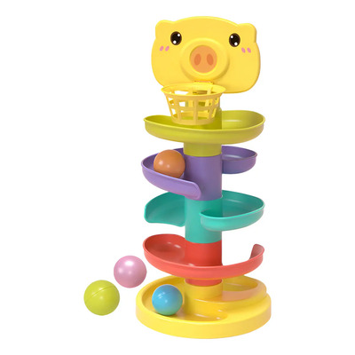 Ball Drop And Roll Torre Giratoria Juguete Educativo 5 Nivel