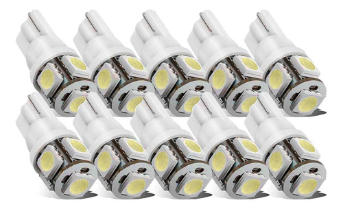 Foco Pellizco T10 5led Luz Interior, Luz Placa, Cuartos 10pz