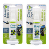 2x Clean Limpa Telas 60ml + Flanela Anti Risco Implastec 