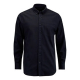 Camisa Oxford Negra Dotacion Empresarial Clásica Moda 