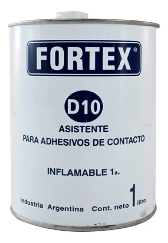 Diluyente Para Adhesivos De Contacto Líquido Fortex D10 Color Agua