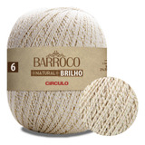Barbante Barroco Natural Fio 6 Brilho Ouro 700g 759m Croche