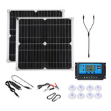 Kit De Panel Solar De 50 Vatios Con Controlador De Carga Con