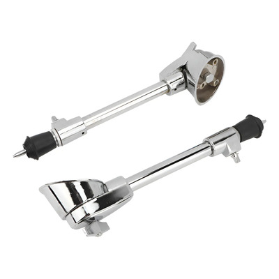 2 Patas Antideslizantes Para Bombo, Accesorios De Percusión Plateado