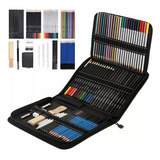 Kit De Dibujo Lápices De Colores Para Dibujar Boceto 72 Pzs