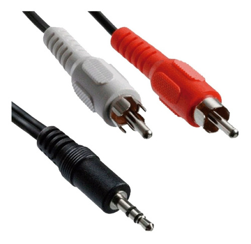 Cable Audio Plug 3.5 Mm Stereo A 2 Rca 1.8 Metros