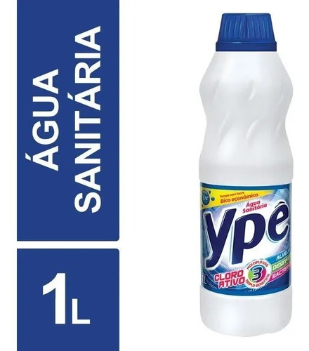 Kit 12un. Água Sanitária Ypê Frasco 1 Litro