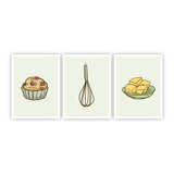 Placa Quadro Mdf 30x40cm Cozinha Cup Cake Bolo Talher