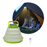  Linterna Led Solar Para Camping Recargable Con Usb Plegable