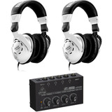 Amplificador Behringer Ha400 + 2 Auriculares Hps3000 Estudio